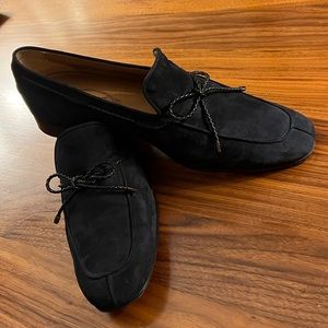 TOD'S blue suede loafer size US 11